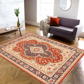 handmade Traditional Kafkaz Rust Beige Hand Knotted RECTANGLE 100% WOOL area rug 10 x 14